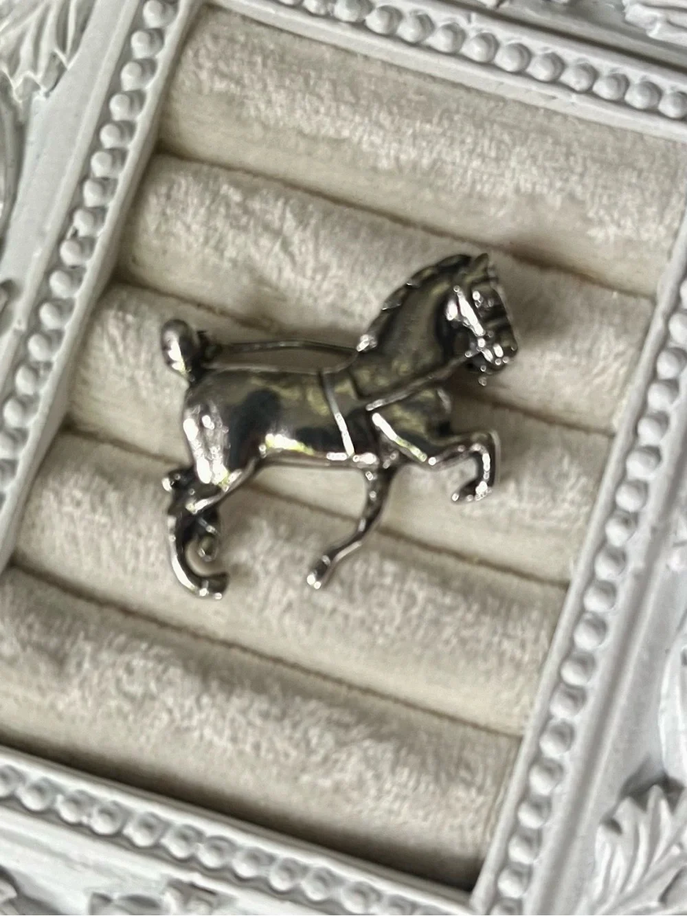 Vintage Rare Guglielmo Cini Horse Brooch Sterling Silver Horse pin 1.10” 6.41g